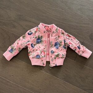 Urban Republic Pink and Blue Floral Kids Puffer Jacket